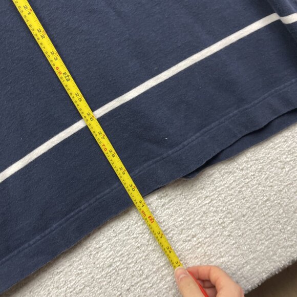 Nautica Blue Sail XL Mens Striped Long Sleeve Rugby Polo Shirt Color Block - Picture 7 of 12